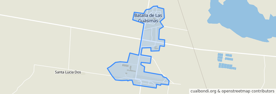 Mapa de ubicacion de Pueblo Batalla de Las Guasimas.