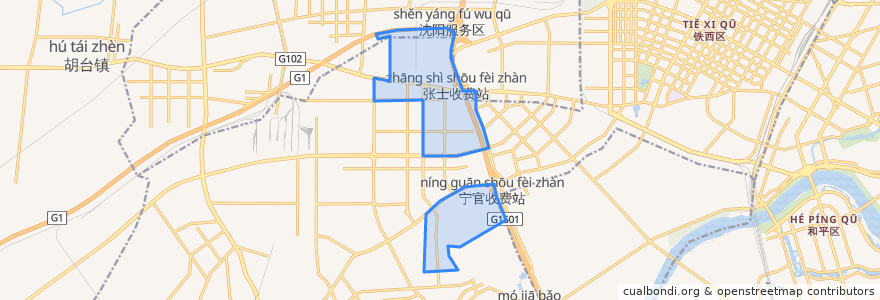 Mapa de ubicacion de 西三环街道.