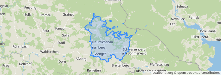 Mapa de ubicacion de Neureichenau.