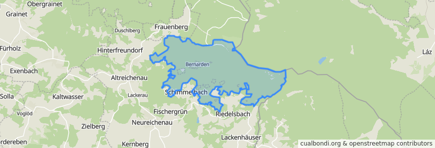 Mapa de ubicacion de Pleckensteiner Wald.