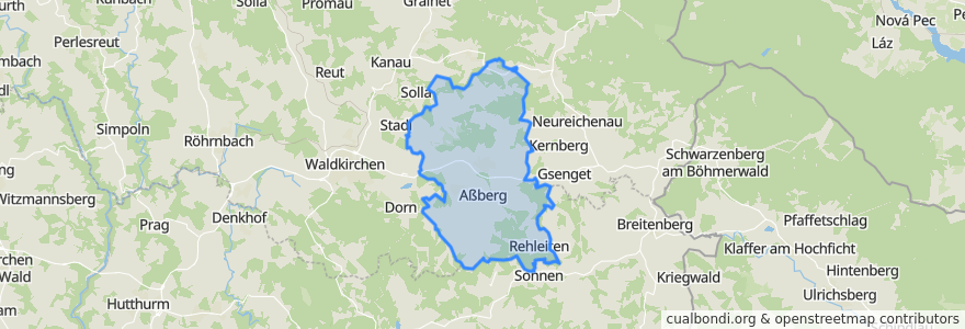 Mapa de ubicacion de Jandelsbrunn.