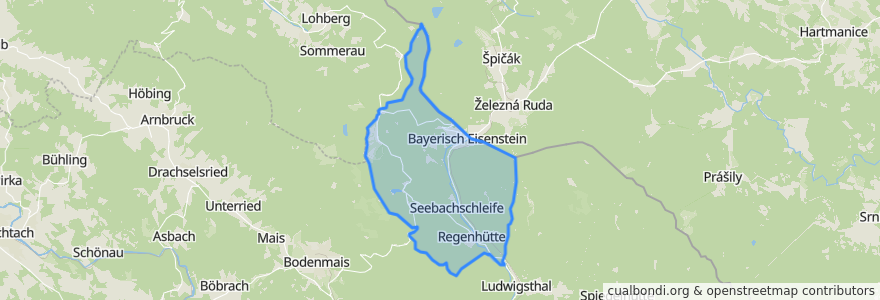 Mapa de ubicacion de Bayerisch Eisenstein.