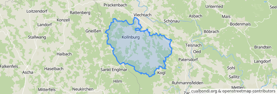 Mapa de ubicacion de Kollnburg.