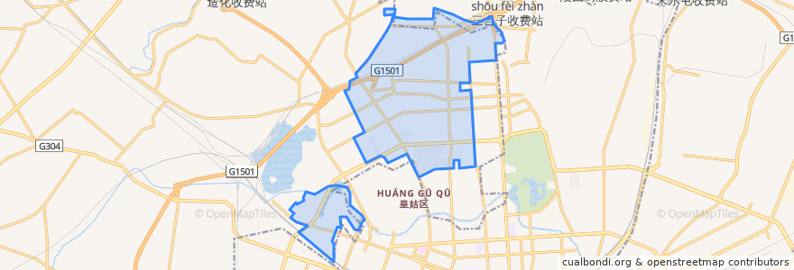 Mapa de ubicacion de 北陵街道.