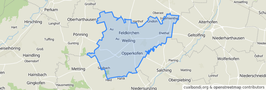 Mapa de ubicacion de Feldkirchen.