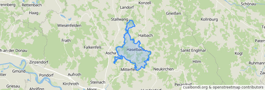 Mapa de ubicacion de Haselbach.