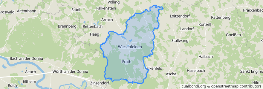 Mapa de ubicacion de Wiesenfelden.