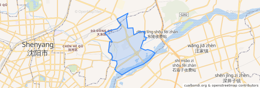 Mapa de ubicacion de 东陵街道.