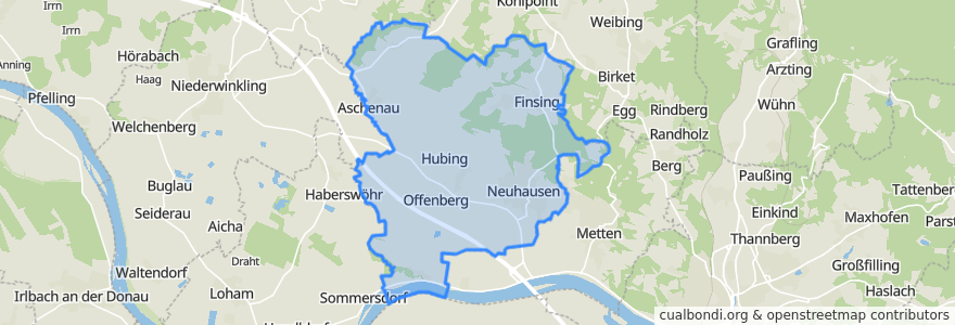 Mapa de ubicacion de Offenberg.