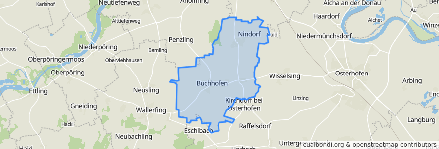 Mapa de ubicacion de Buchhofen.