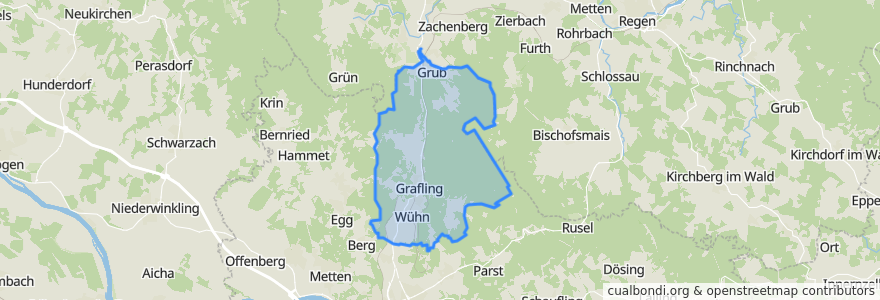 Mapa de ubicacion de Grafling.