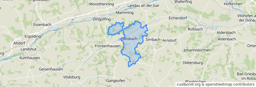 Mapa de ubicacion de Reisbach.