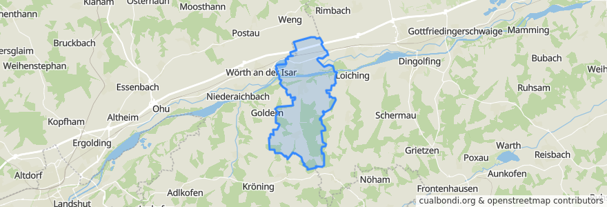 Mapa de ubicacion de Niederviehbach.