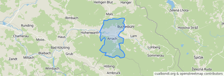 Mapa de ubicacion de Arrach.