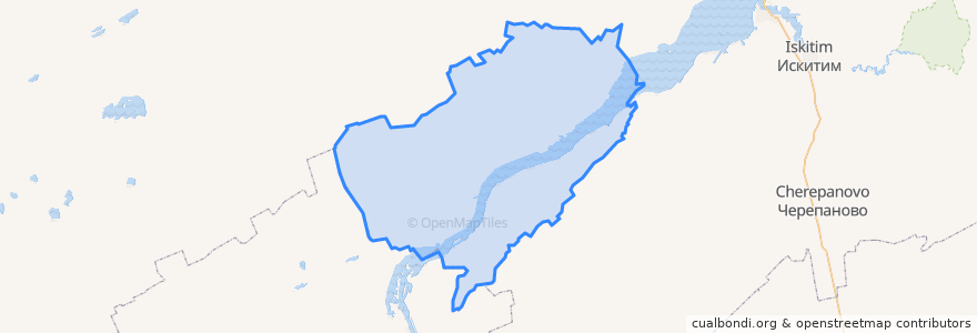 Mapa de ubicacion de Ордынский район.