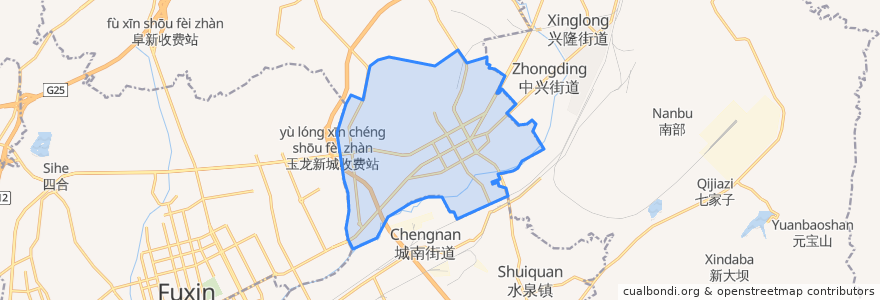 Mapa de ubicacion de 城区街道.