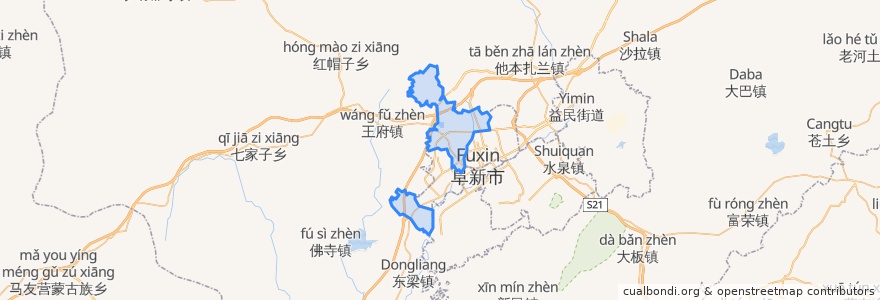 Mapa de ubicacion de 四合镇.