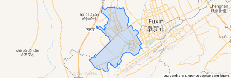 Mapa de ubicacion de 西苑街道.