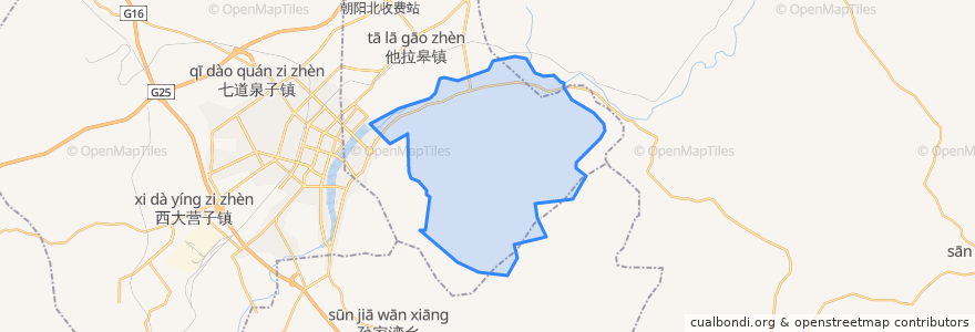 Mapa de ubicacion de 长宝营子乡.