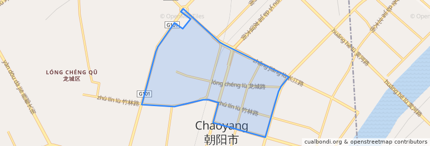 Mapa de ubicacion de 前进街道.