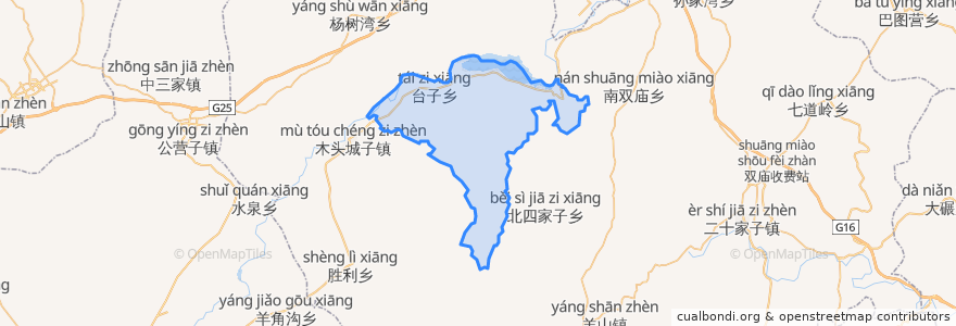 Mapa de ubicacion de 台子乡.