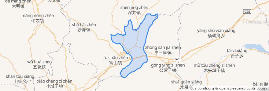 Mapa de ubicacion de 万寿街道.