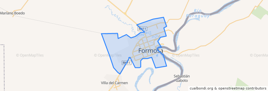 Mapa de ubicacion de Municipio de Formosa.