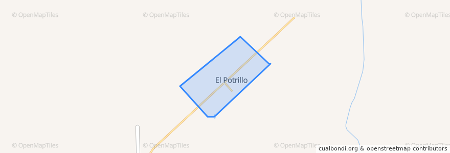 Mapa de ubicacion de Municipio de El Potrillo.