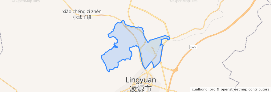 Mapa de ubicacion de 凌北街道.