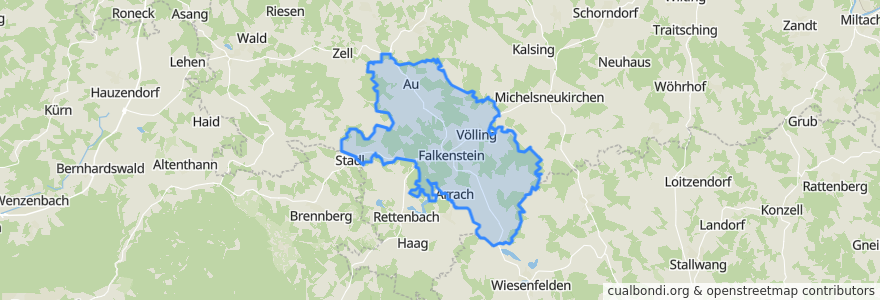 Mapa de ubicacion de Falkenstein.