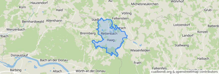 Mapa de ubicacion de Rettenbach.