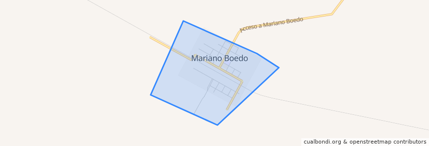 Mapa de ubicacion de Municipio de Mariano Boedo.