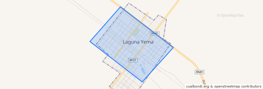 Mapa de ubicacion de Municipio de Laguna Yema.