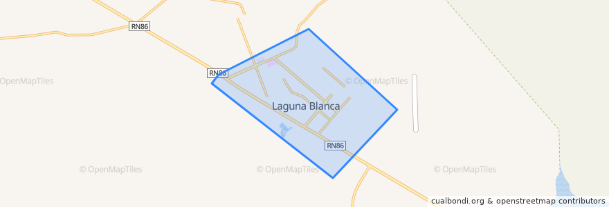 Mapa de ubicacion de Municipio de Laguna Blanca.
