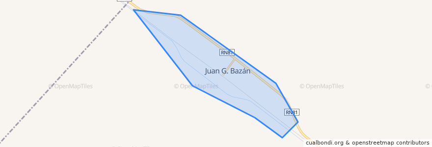 Mapa de ubicacion de Municipio de Juan G. Bazán.