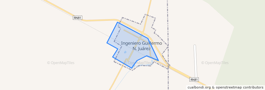 Mapa de ubicacion de Municipio de Ingeniero Juárez.