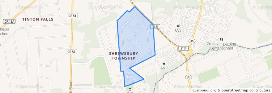 Mapa de ubicacion de Shrewsbury Township.