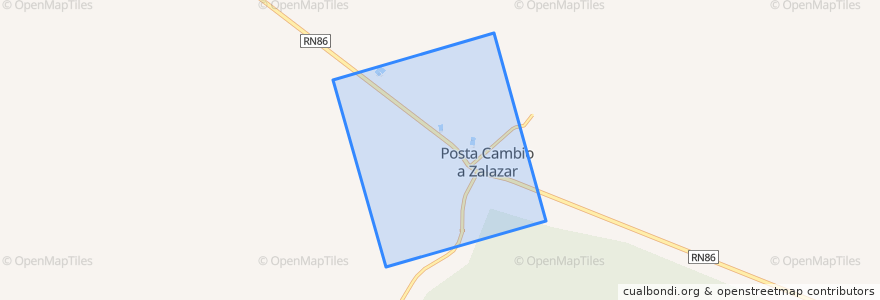 Mapa de ubicacion de Municipio de Posta Cambio Zalazar.