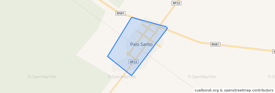 Mapa de ubicacion de Municipio de Palo Santo.