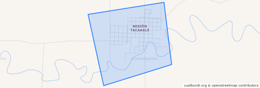 Mapa de ubicacion de Municipio de Misión Tacaaglé.