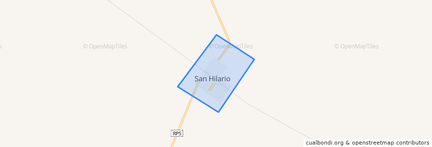 Mapa de ubicacion de Municipio de San Hilario.