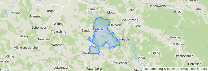 Mapa de ubicacion de Miltach.