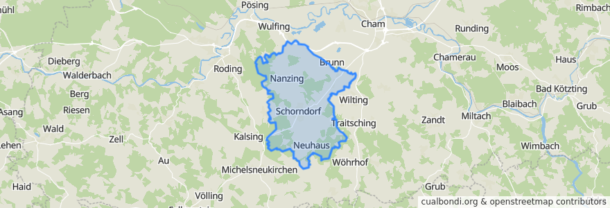 Mapa de ubicacion de Schorndorf.