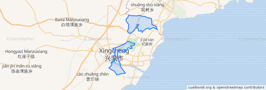 Mapa de ubicacion de 城东街道.