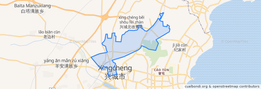 Mapa de ubicacion de 古城街道.