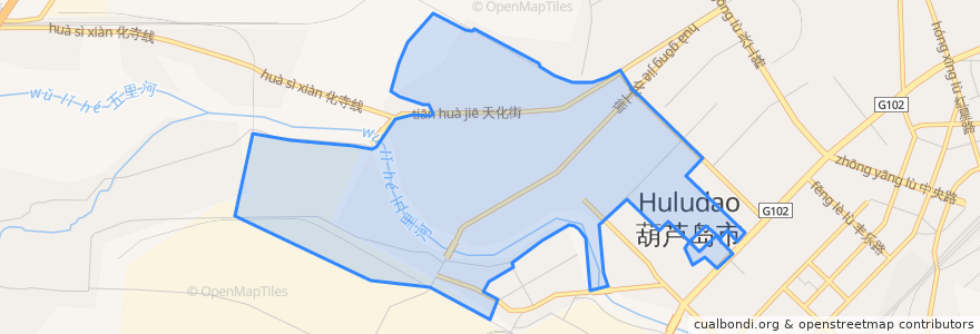 Mapa de ubicacion de 化工街道.