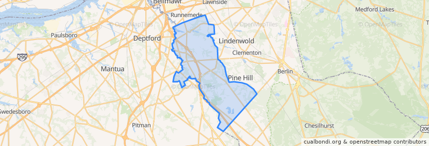 Mapa de ubicacion de Gloucester Township.