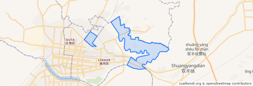 Mapa de ubicacion de 锦州北山农工商总公司.