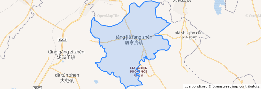 Mapa de ubicacion de Tangjiafang.