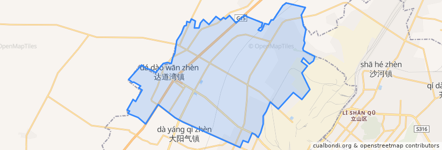 Mapa de ubicacion de 达道湾街道.